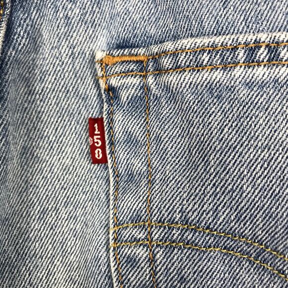 LEVI’S 501 150 Celeb Peace Denim Jean Men 30x30 Blue Straight Rare Classic Boho - Picture 11 of 13